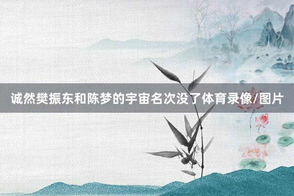 诚然樊振东和陈梦的宇宙名次没了体育录像/图片