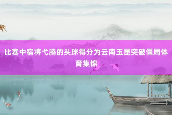 比赛中宿将弋腾的头球得分为云南玉昆突破僵局体育集锦