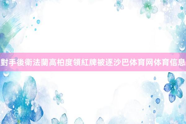 對手後衛法蘭高柏度領紅牌被逐沙巴体育网体育信息