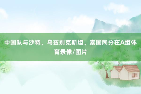 中国队与沙特、乌兹别克斯坦、泰国同分在A组体育录像/图片